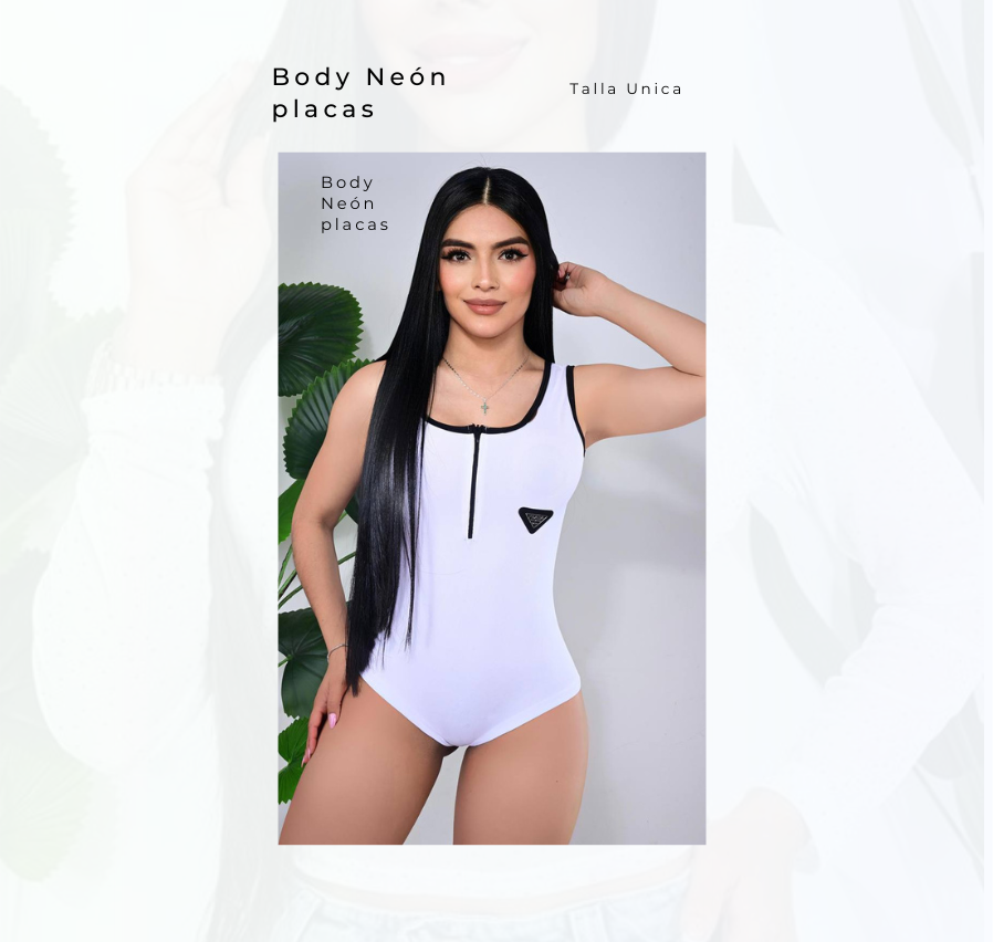 Body Neón Placas Blanco