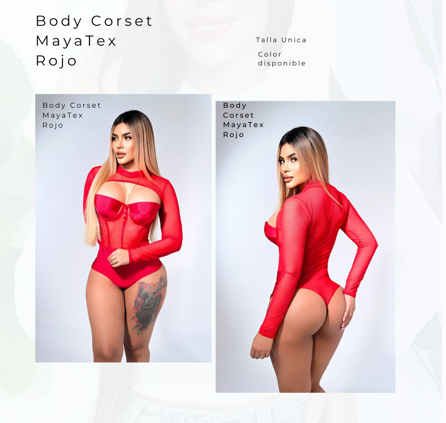 Body Corset Maya Tex Rojo