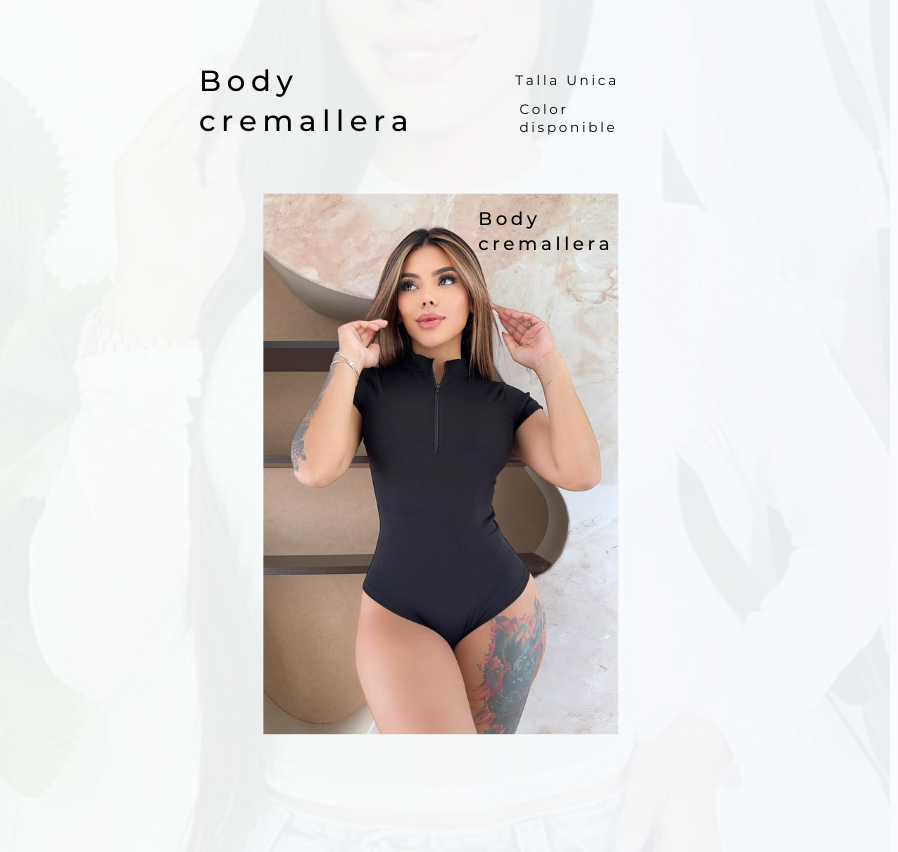 Body Clásico Cremallera
