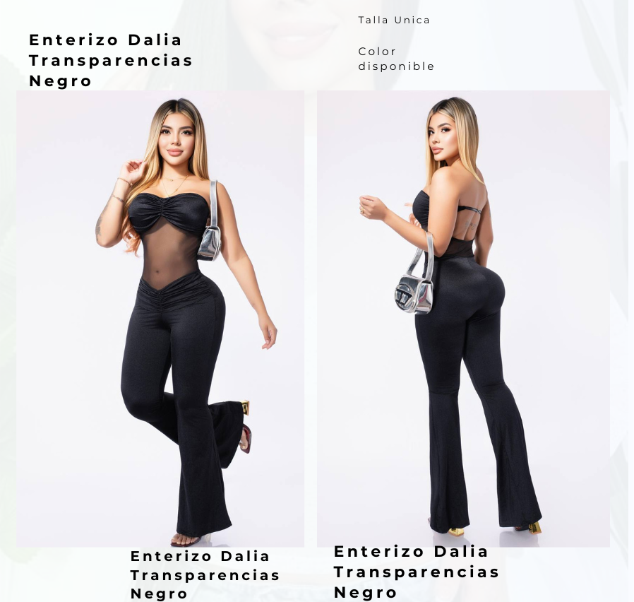Enterizo Dalia Transparencia Rojo Negro