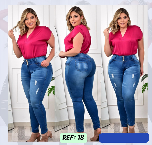 Jeans Levanta Cola  PLUSS Ref 18