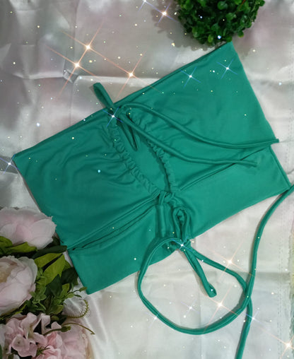 Blusa verde corta