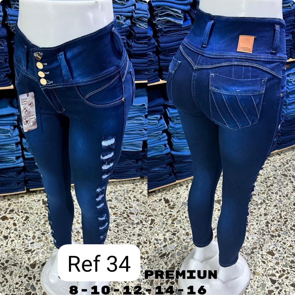 Jeans Levanta Cola Ref 34