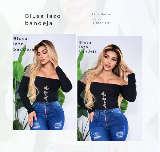 Blusa lazo bandeja