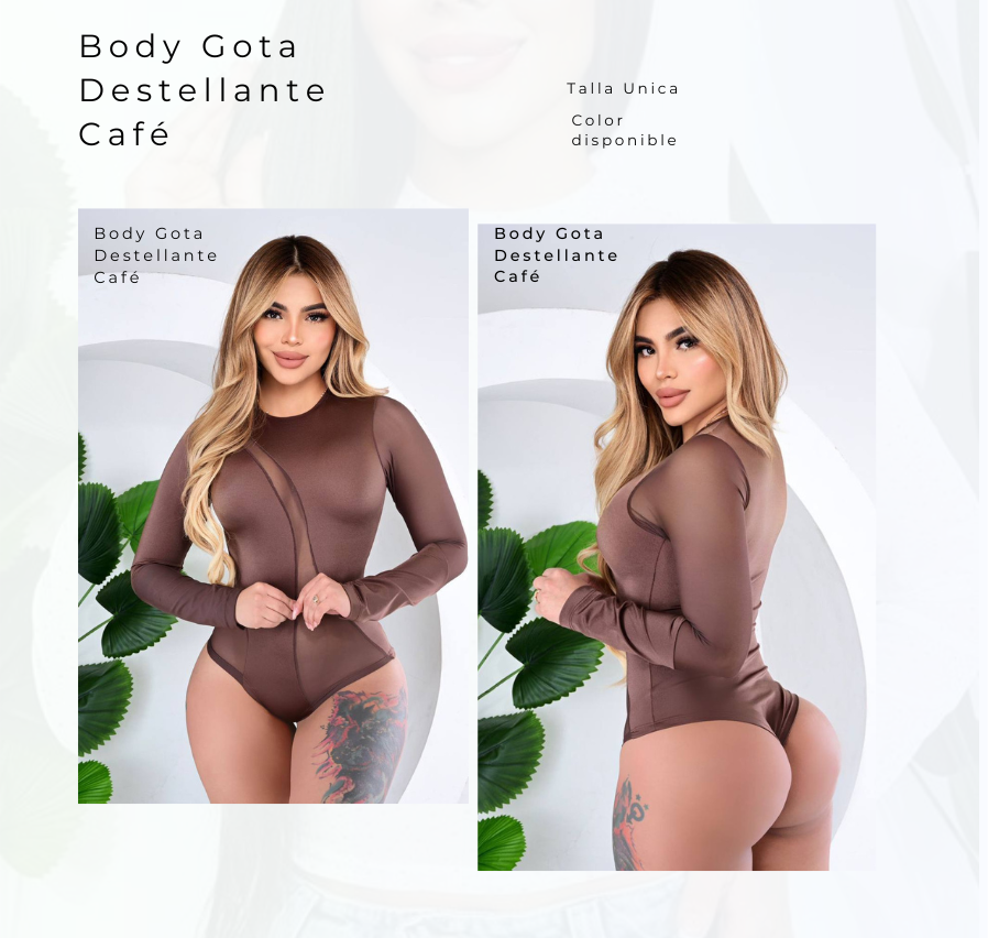 Body Gota Destellante Cafe