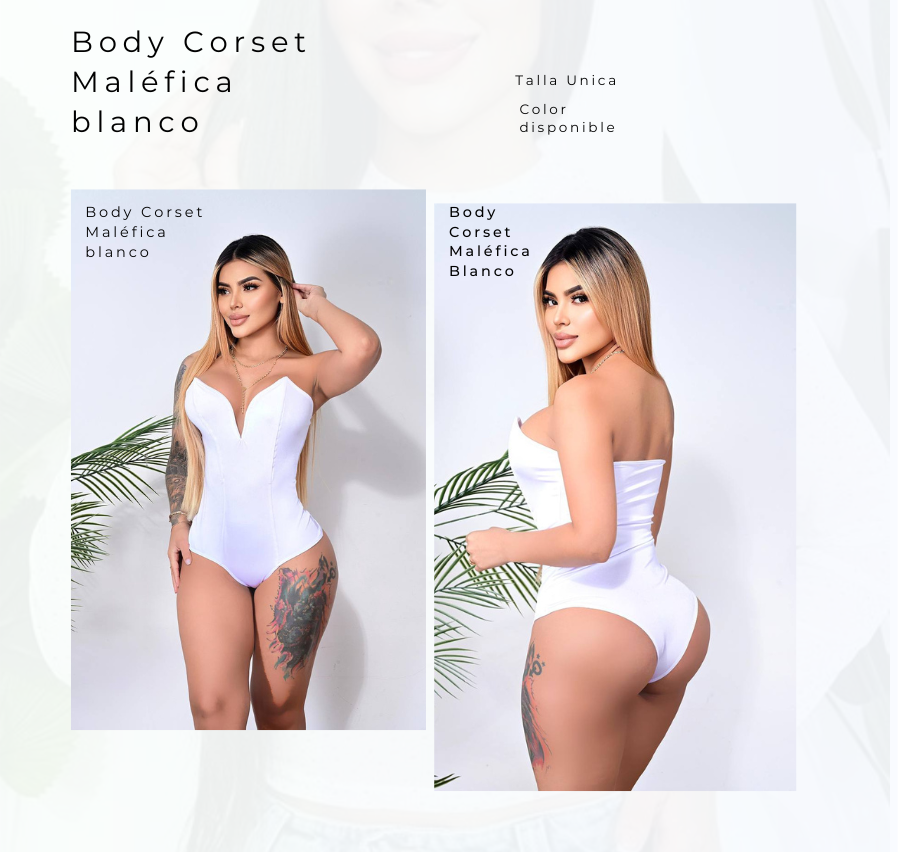 Body Corset Maléfica Blanco