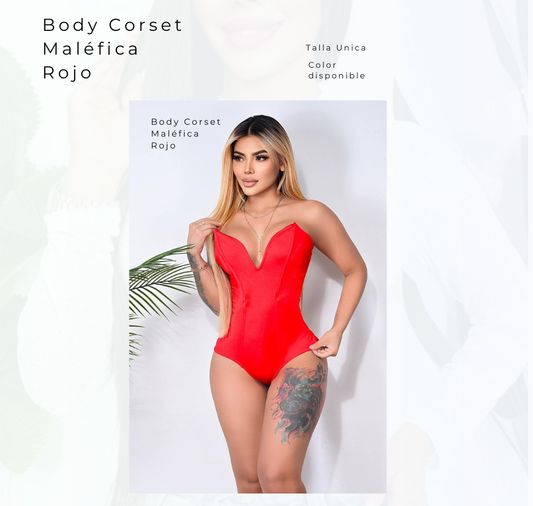 Body Corset Maléfica Rojo