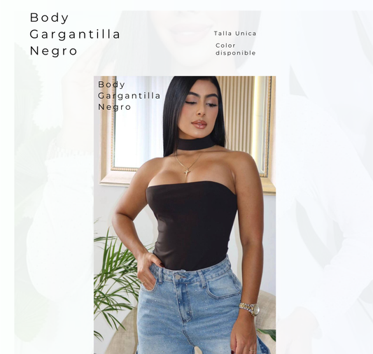 Bodys Gargantilla Negro