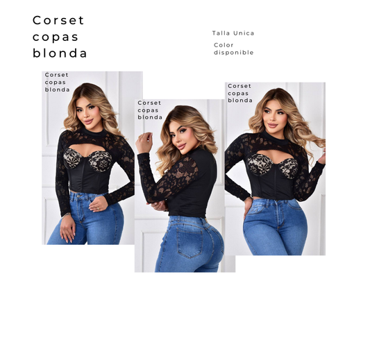 Blusa Corset Copas Blonda