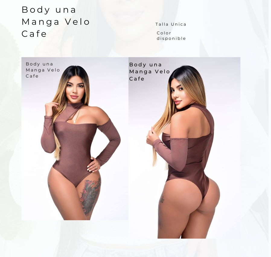 Body Una Manga Velo Cafe