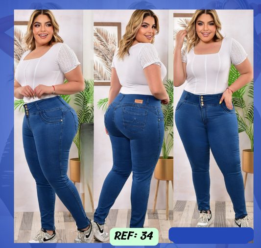 Jeans Levanta Cola PLUSS Ref 34