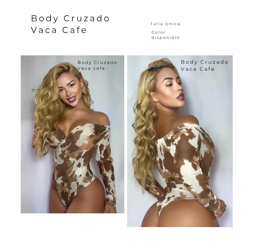 Body Cruzado Vaca Cafe