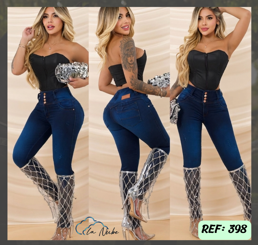 Jeans Levanta Cola Ref 398