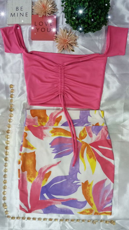 Conjunto enagua y blusa