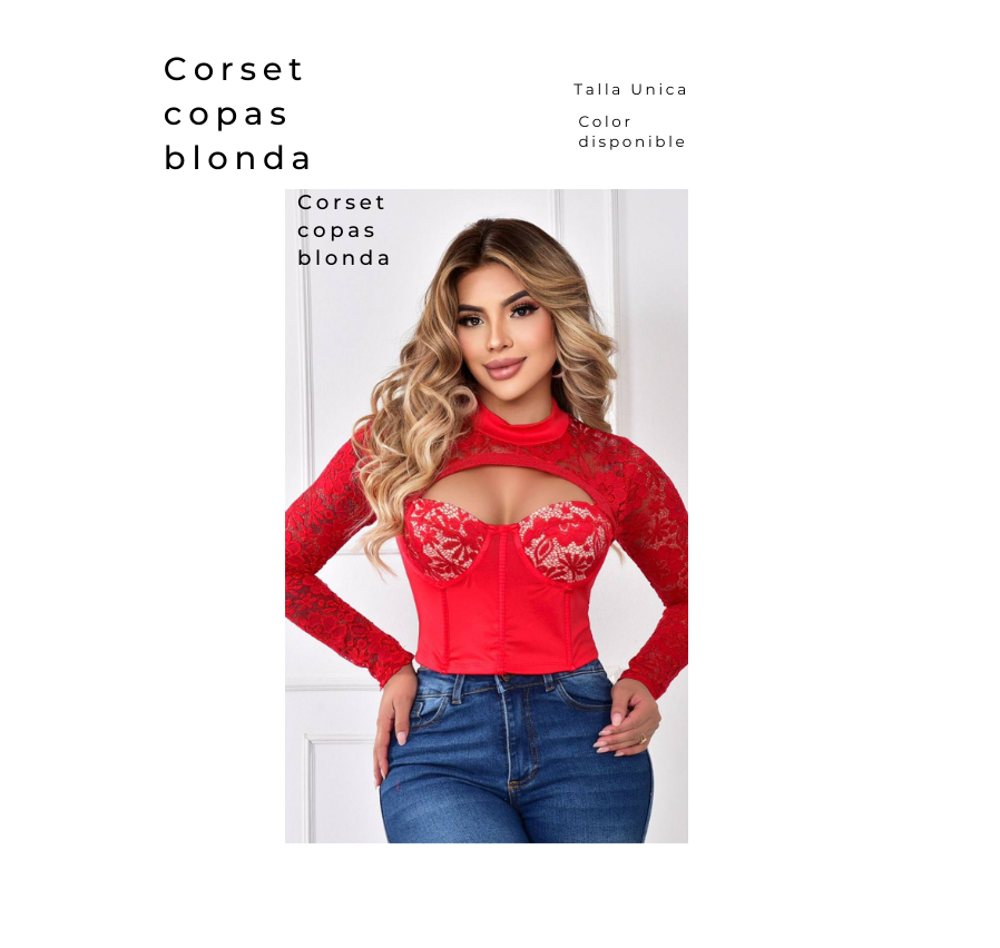 Blusa Corset Copas Blonda
