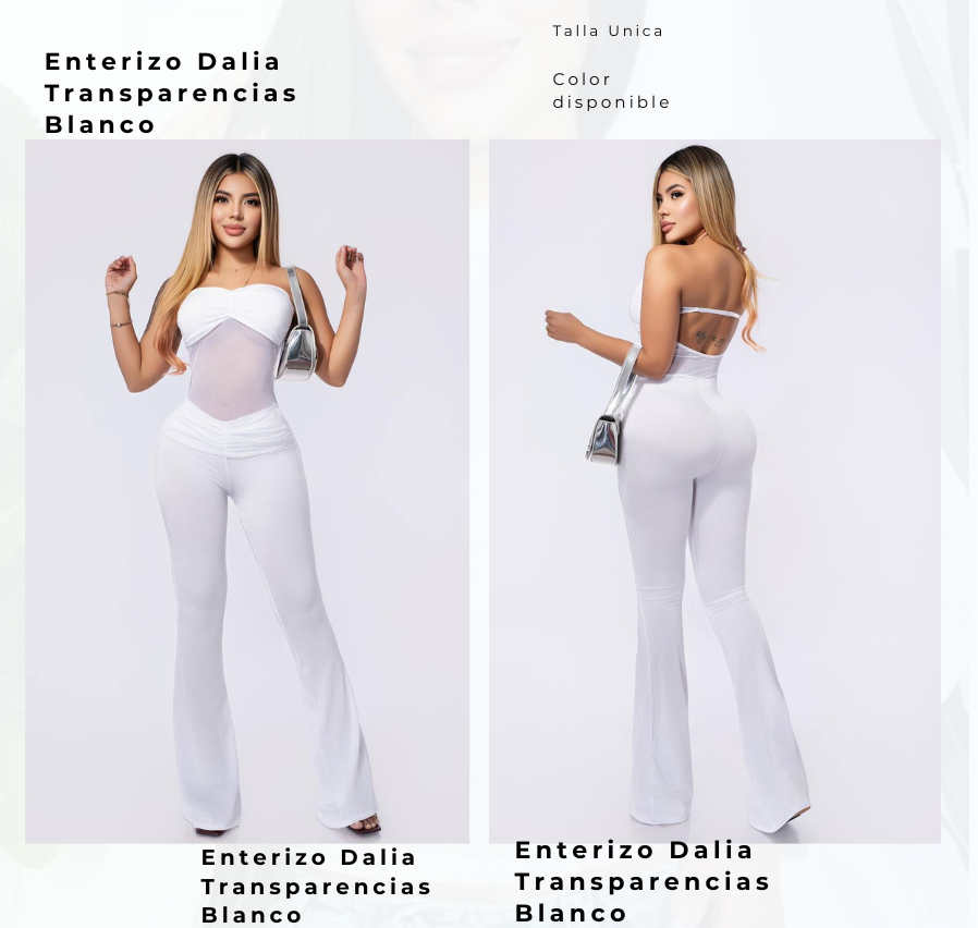Enterizo Dalia Transparencia Rojo Blanco