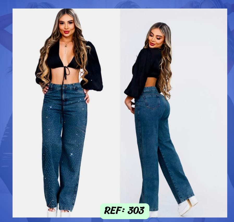 Jeans Colombiano Ref 303 Piedreria