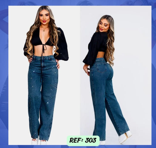 Jeans Colombiano Ref 303 Piedreria