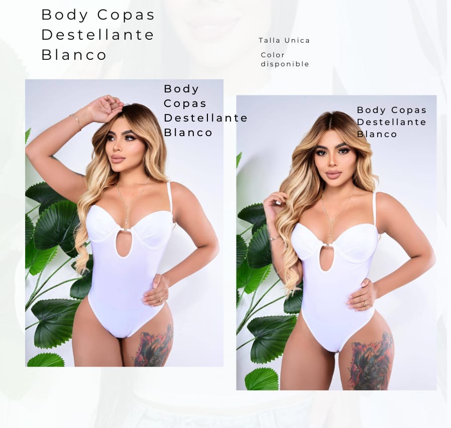 Body Copas Destellante Blanco